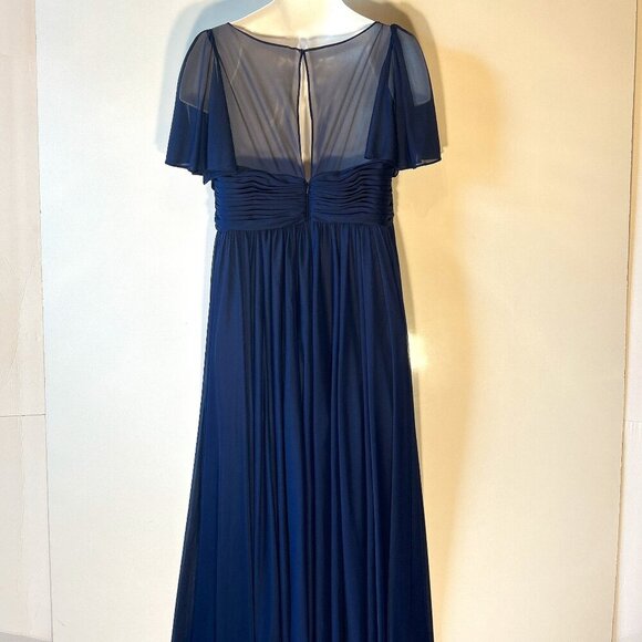 David's Bridal Navy Blue Maternity Wedding Dress - Picture 7 of 10
